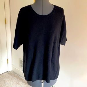 Black, short sleeved sweater